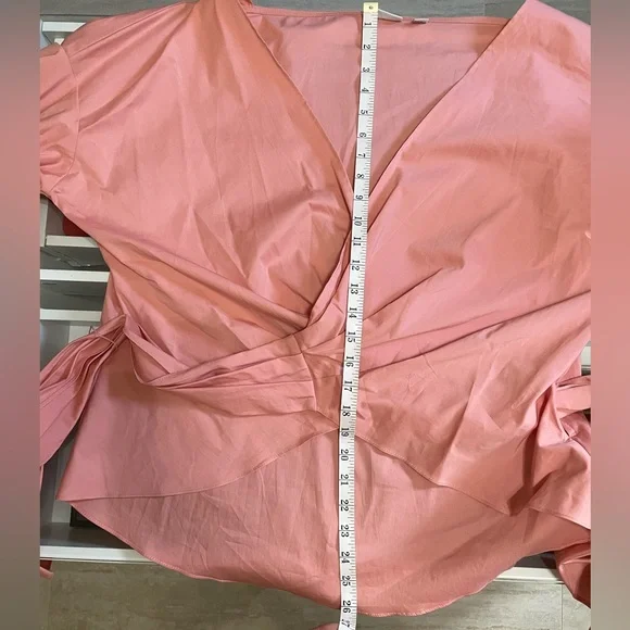New York & Company Pink Wrap Blouse with 3/4 Sleeves-NWOT - Picture 9 of 9